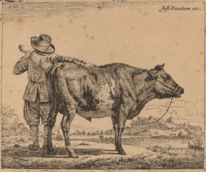 A young herdsman with a bull 1659